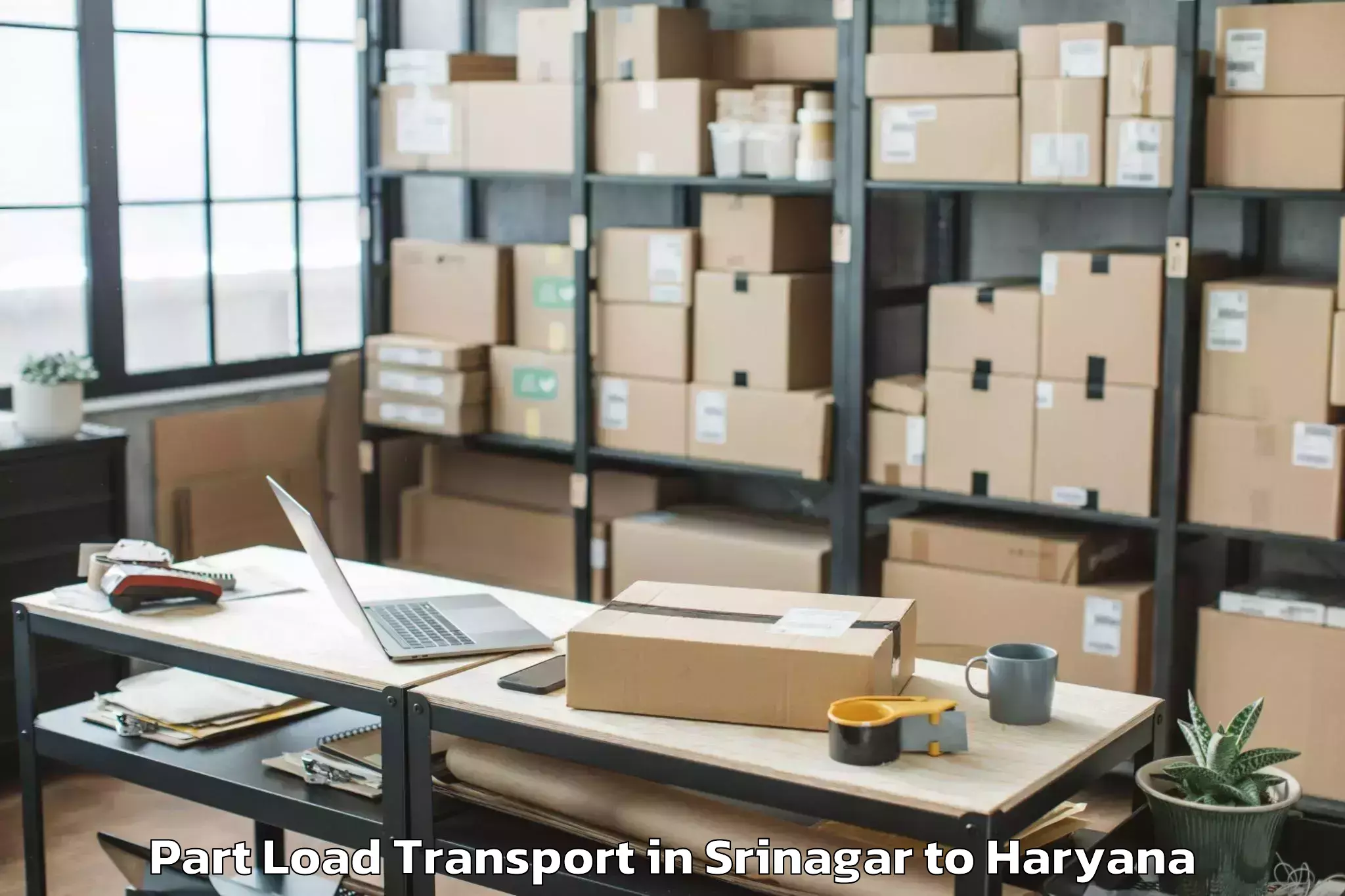 Affordable Srinagar to Gurgaon Part Load Transport